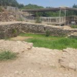 The pool, from the British Mandate time, was meant to hold the water for the above Beit Khouri