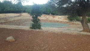 Hafur pool - artificial pool from the Iturea time, covered with clay at the bottom. The pool gathers the water during the winter and usually dried out during the Summer (as today) - Man Pool