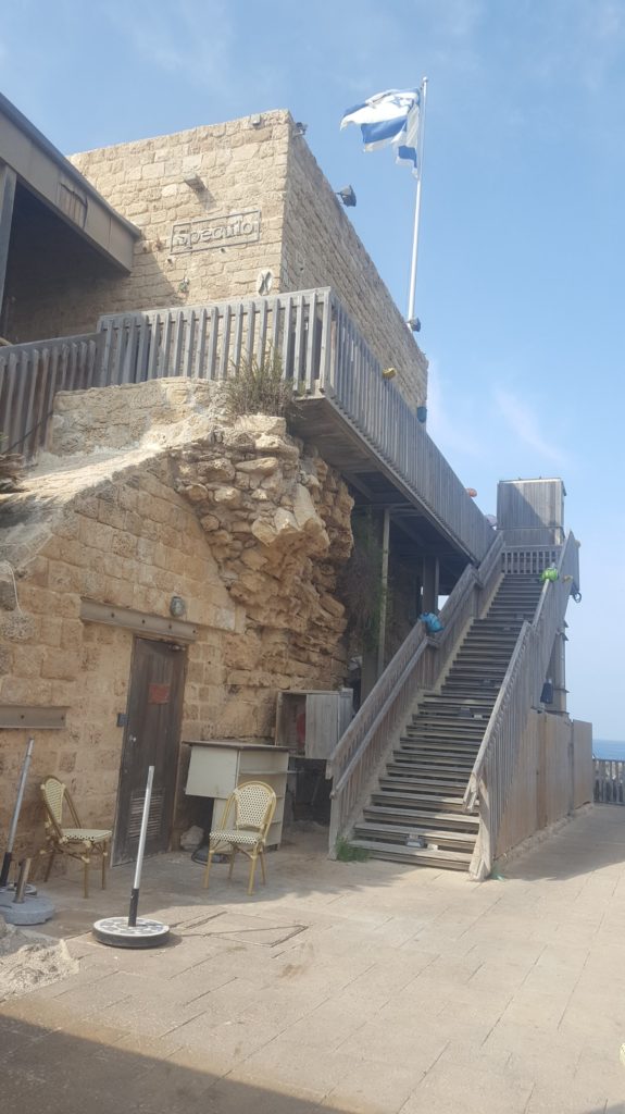 The Citadel now used for a nice Greek style restaurant - Limani , would have fit perfectly now, but it  closed due to the Coronavirus... Caesarea