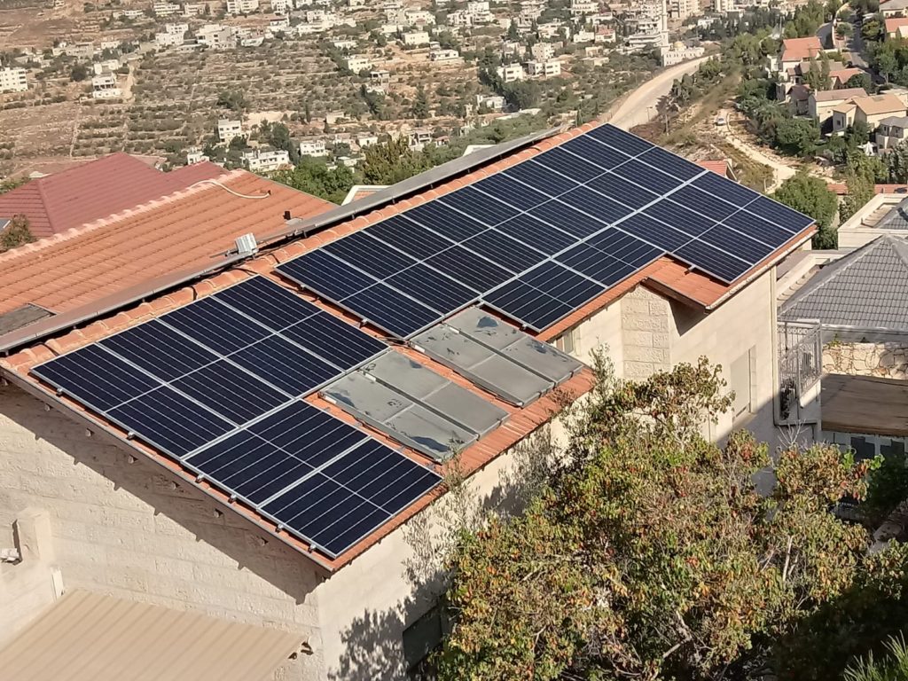 The installed PV solar panels. In a week IEC worker will change the electric meter and connect it to the grid. - PV Solar panels