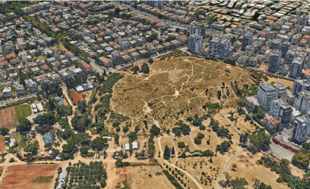 A look from North-West with Ramat-Gan on top of the image