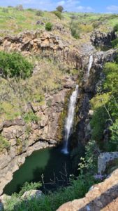 The waterfall from from the balcony above - Upper Zavitan stream