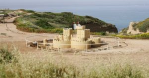 The fortress model that used to be here (Source: parks.org.il) - Apollonia