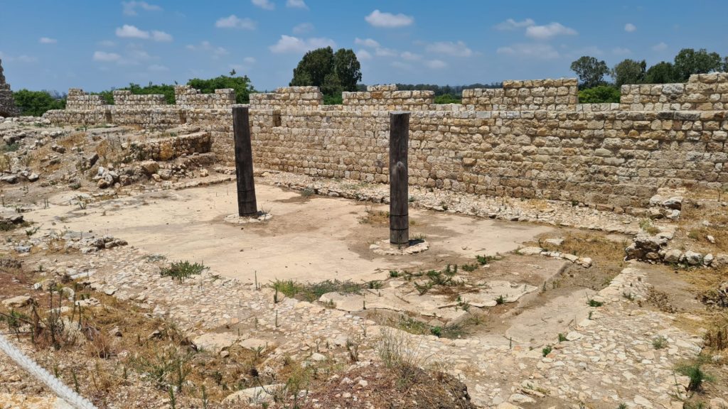 The Canaanite Palace, that was also buried under the fortress court