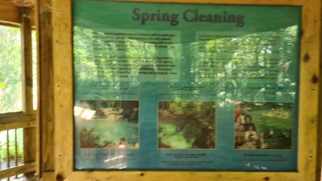 What lies beneath, Spring cleaning, Every drop counts - Sign - Blue Spring