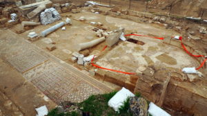 The ruin of the Byzantine church, and the beautiful mosaic had been found in it on 2011 (and was destroyed) (Source: Wikipedia) - Hurvat Midras