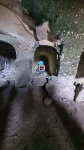 A burial cave from the 2nd temple period. The body was laid down until the meat was gone, and then the bones were collected. Much more efficent and less area consuming then today method of burial - Hurvat Midras