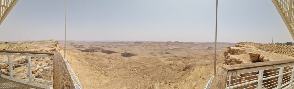 Panorama view of the Maktesh from the balcony