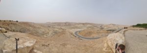 And Panoramic view (Ein Ovdat stream is vertical green line on the right hand side of the picture)