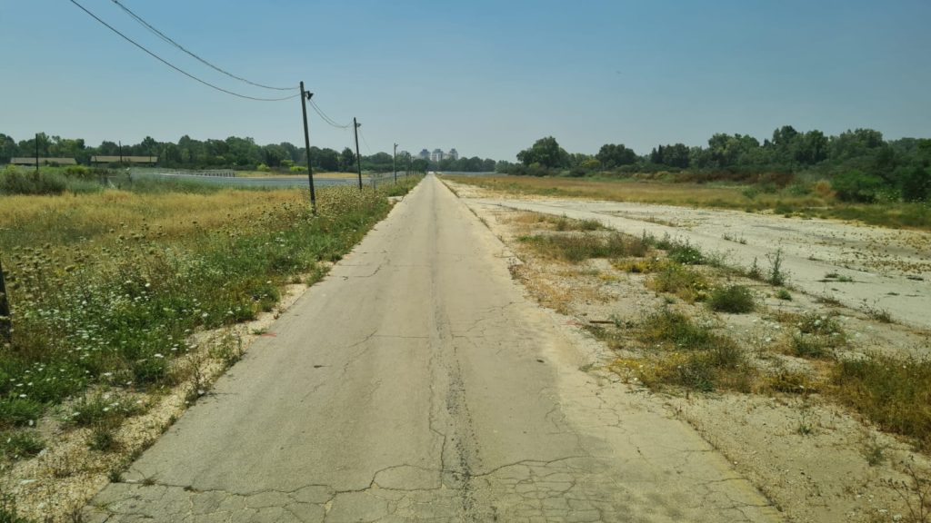 One of the airport runways used now as road.