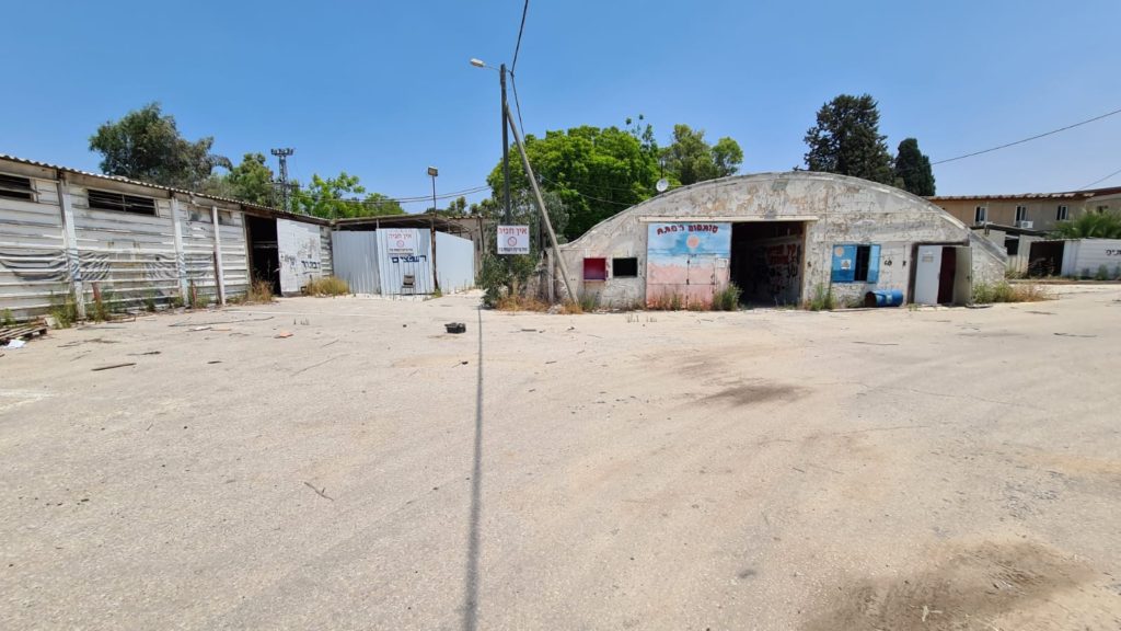 The equipment yard, where the soldiers spread arranged the equipment needed for the mission