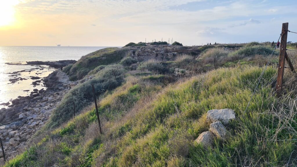 Archeological excavations on top of Tel Dor