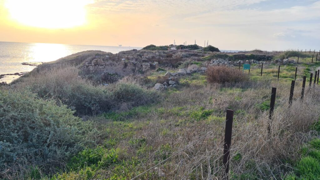 Archeological excavations on top of Tel Dor