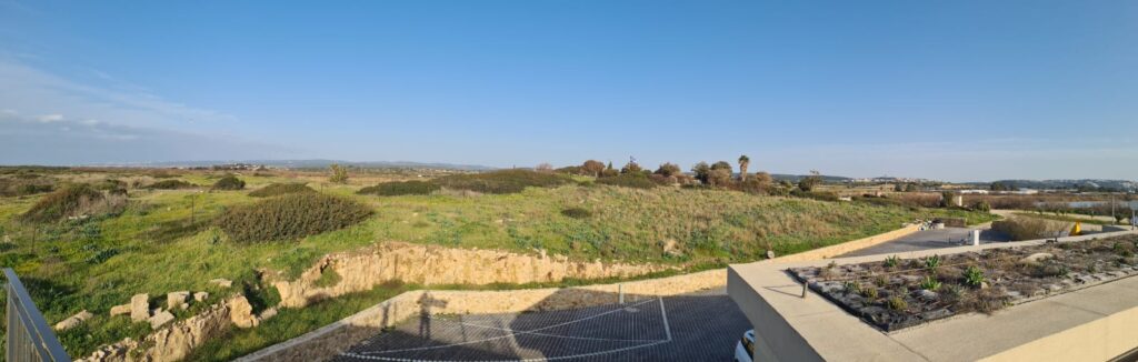 Looking East to Mount Carmel from the roof of the visitor center building