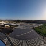 Looking South to Kibbutz Nahsholim and the Mizgaga museum from the roof of the visitor center building