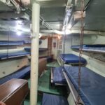 Sleeping beds on the front of the ship