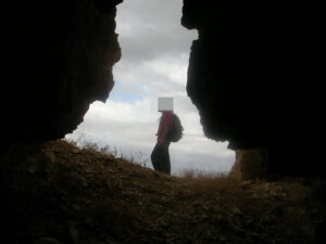 Looking out from one of the fortress Cisterns - Sartaba