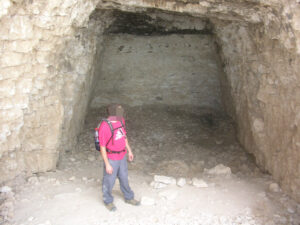 One of the cistern dug into the hill rock