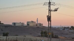 The thermal power tower in the evening when it cools down - Solar Thermal