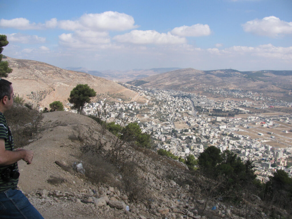 A panoramic view over Nablus