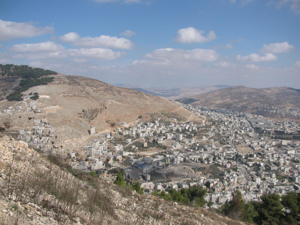 A panoramic view over Nablus