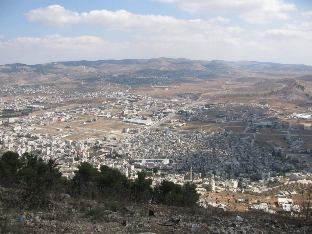 A panoramic view over Nablus