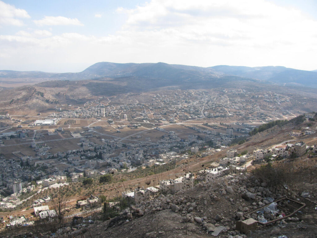 A panoramic view over Nablus