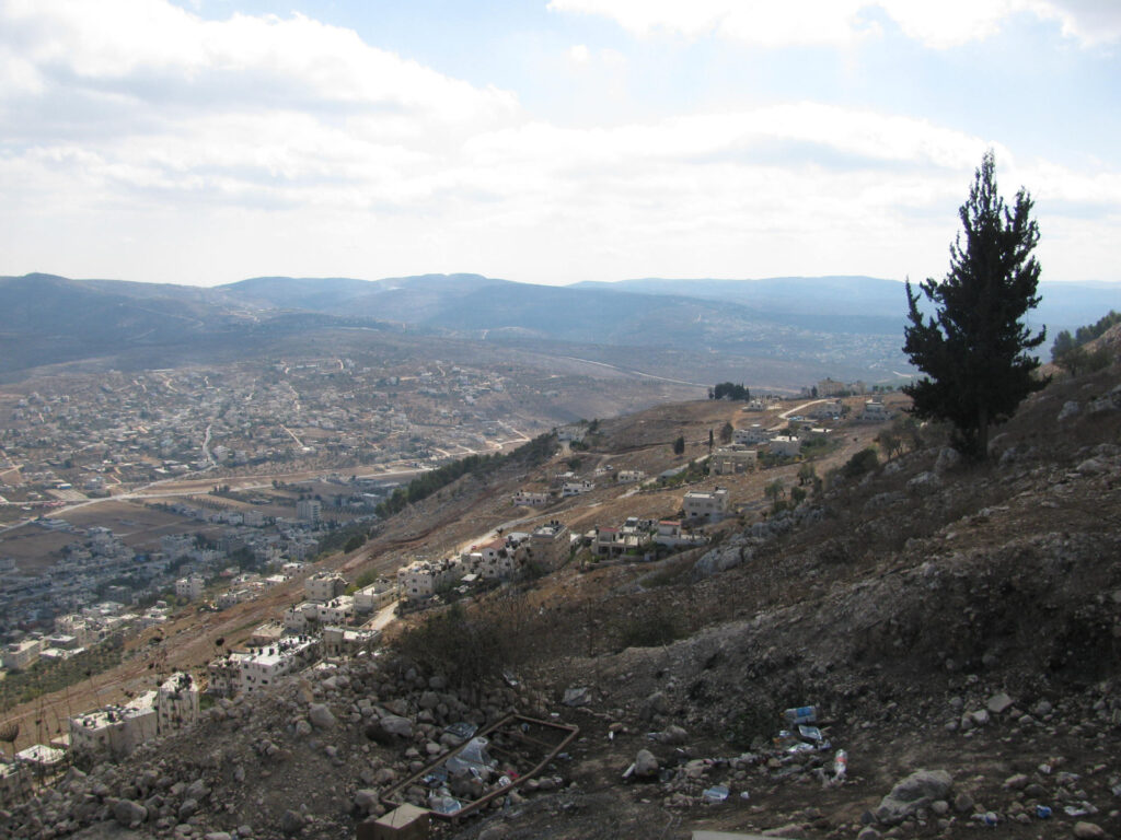 A panoramic view over Nablus