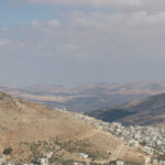 Looking down on Nablus and Wadi Tirzah to the East