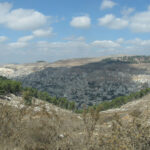 Looking down on Nablus and Wadi Tirzah to the East