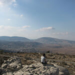 The view from the lookout, on top of the mountain. On the left is the Sartaba (South-East), on the middle Mount Ebal and Mount Gerizim (in the valley between sits Nablus), and also on the middle, Beit Forik valley and Elon Moreh settelment in the distance,  on the right Gideonim ridge (West) - The 3 seas lookout