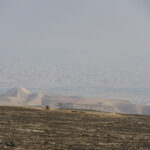 The view from the lookout, on top of the mountain. On the left is the Sartaba (South-East), on the middle Mount Ebal and Mount Gerizim (in the valley between sits Nablus), and also on the middle, Beit Forik valley and Elon Moreh settelment in the distance,  on the right Gideonim ridge (West) - The 3 seas lookout