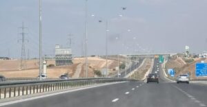 Military Helicopters above Highway 6 on the way back home