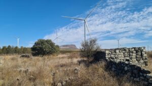 Mount Peres and the wind turbines