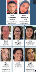 The 8 hostages that had been released from Hamas captavity yesterday late night hours (2 of the hostages were released earlier). (Source: HaHaretz) - cease fire ended