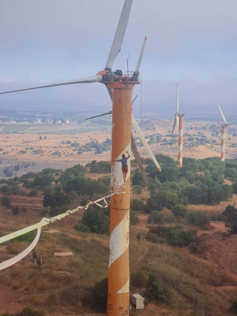 This was what you can do after climbing the wind turbines (not me, to scare to do it) - wind farm