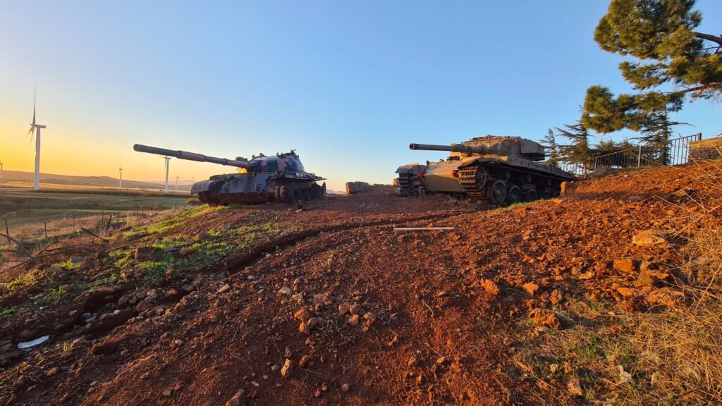 The Israeli and Syrian tanks from a different angle - valley of tears