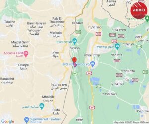 The last attack on Kibbutz Manara, today at 15:25 (Source: news.walla.co.il)
