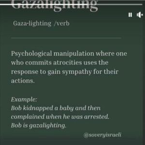 The Gazalightning post on Facebook