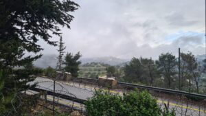 The outskirts of Ramallah over the hill