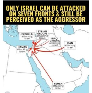 Only Israel can be attacked on seven fronts & still be perceived as the aggressor