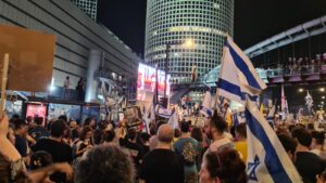 The main stage infront of Begin gate of HaKirya base in Tel-Aviv 