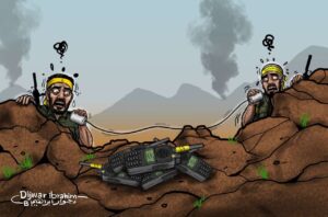 Hezbollah militants hiding away from their communication and going back to wire and two cups