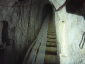 The edge of the tunnel - leading out to the school above - shelter city