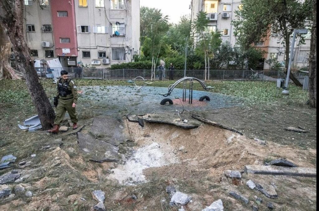 The location of the hit today in Jaffa (Source: HaHaretz.co.il)