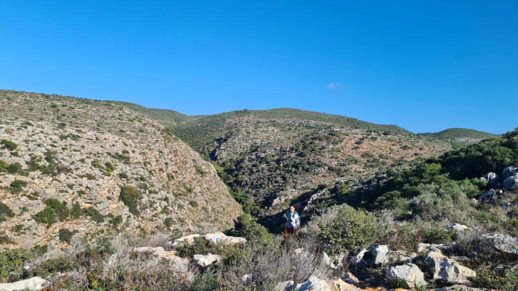 Looking east from the top of the mountain to mount Carmel