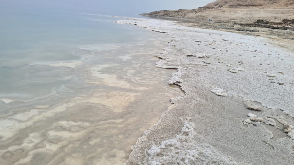 Layers of alt along the sea - kedem hot spring